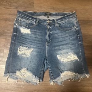 Judy Blue Distressed Shorts 1X